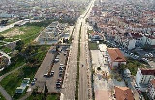 Sokağa çıkma yasağı uygulanan Çorlu havadan...