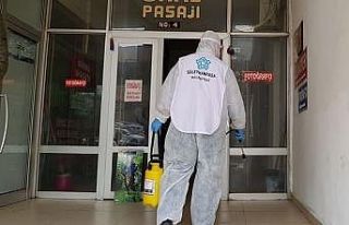 Süleymanpaşa’da pasajlar dezenfekte edildi