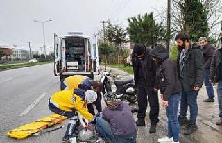 Terme’de motosiklet kazası: 1 yaralı