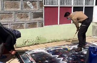 Teyzenin yardımına bekçi koştu