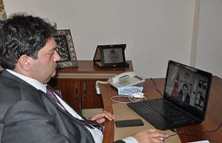 TOBB Borsalar Konseyi Üyeleri telekonferans ile bir...