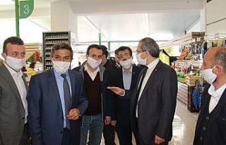 Tosya Kaymakamı virüs tedbirlerini denetledi