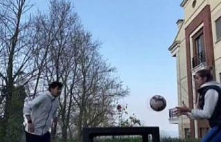 Trabzonsporlu Guilherme antrenmanlarını eşi ile...