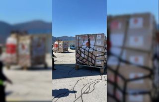 Türkiye’nin gönderdiği tıbbi yardım malzemeleri...