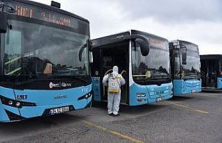 Tuzla’da toplu taşıma araçları ve duraklar dezenfekte...