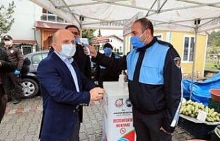 Vali, korona virüs önlemlerini yerinde inceledi