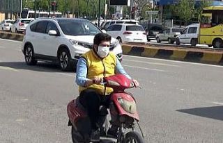 Vatandaşa maske dağıtıldı sürücülere uyarı...