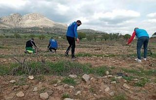Vefa ekibi sokağa çıkamayan yaşlıların bağlarını...