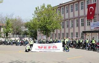 Vefa Sosyal Destek Grupları’nın yardımına motosikletliler...