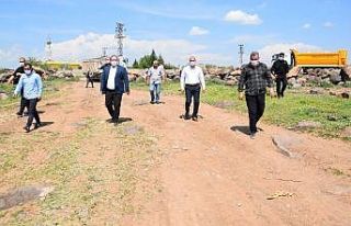 Viranşehir ‘de stabilize yol çalışması