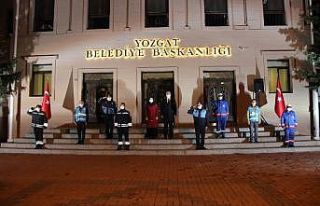 Yozgat Belediye Başkanı Köse ve belediye çalışanları...