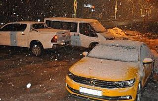 Yüksekova’da nisan ayında lapa lapa kar yağışı