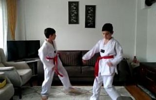 Yunusemreli tekvandocular ’uzaktan’ antrenman...