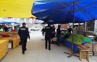 Zabıta ekipleri pazaryerinde denetim yaptı