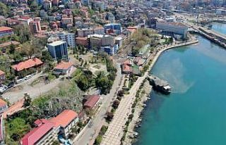 Zonguldak’ta boş cadde ve sokaklar havadan görüntülendi