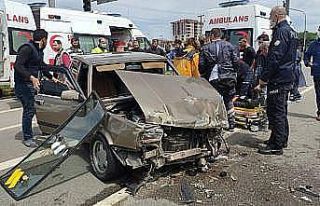 3 aracın karıştığı kazada 1 kişi yaralandı