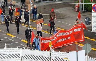 Almanya’da sosyal mesafeli 1 Mayıs yürüyüşü