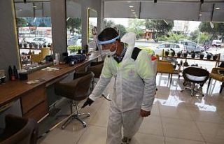 Atakum’da berber ve kuaförlere ’hijyen’ desteği