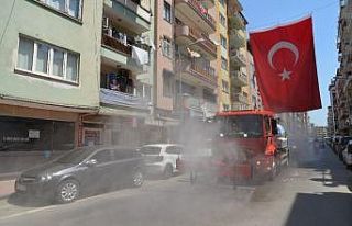 Aydın’da cadde ve bulvarlar dezenfekte ediliyor