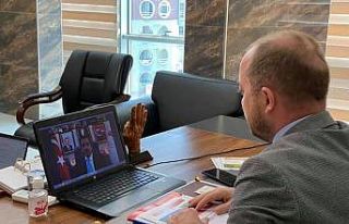 Bakan Yardımcısı Aksu ile video konferans sistemiyle...