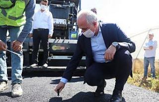 Başkan Gültak, asfalt çalışmalarını denetledi