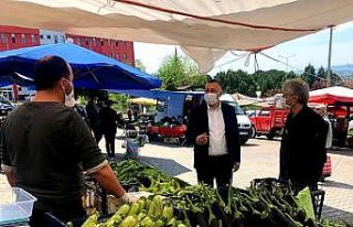 Başkan Mutlu Işıksu pazarları gezdi