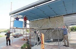 Başkan Şahiner yapımı devam eden çalışmaları...