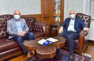 Başkan Zorluoğlu ve TESOB Başkanı Kara bir araya...