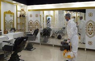 Berberler dezenfekte edildi