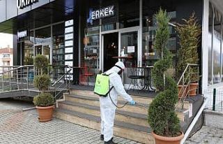 Bolu’da, berber ve kuaförler dezenfekte edildi