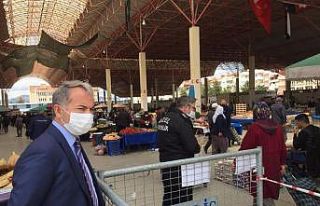 Burdur’da pazar yerine termal kamera