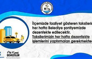 Burhaniye’deki taksi ve durakları dezenfekte edilecek