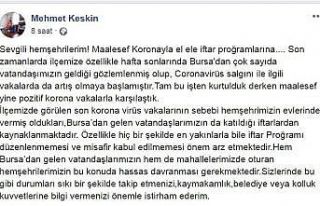 Bursa’da belediye başkanından toplu iftar düzenleyen...