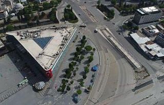 Bursa’da sessizlik havadan görüntülendi