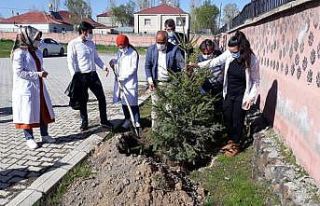 Çaldıran’da kahraman sağlıkçılar için fidan...