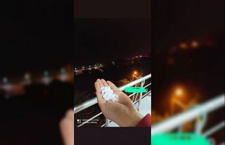 Çatalzeytin’e dolu yağdı