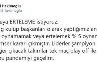 Celil Hekimoğlu: "Tescil veya erteleme istiyoruz"
