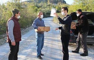 Cide Kaymakamlığı, 16 köye maske ve dezenfekten...