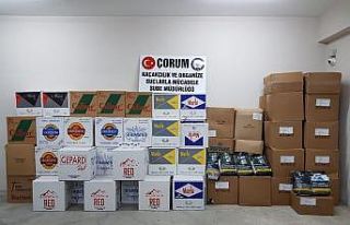 Çorum’da 500 bin 600 makaron ele geçirildi
