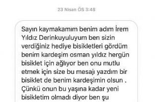 Duygu dolu mesaja Kaymakam kayıtsız kalmadı