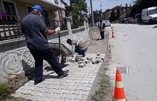 Düzce’de 10 farklı noktada kaldırım çalışması