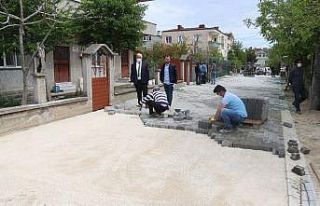 Ergene Belediyesi yol çalışmalarına aksatmadan...