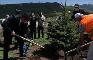 Erzurum’da sağlık çalışanları hatıra ormanı...