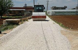 Eyyübiye kırsalında yol yapım çalışmaları