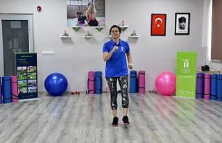 Görüntülü pilates ve aerobik dersleri sürüyor