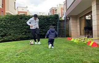 Guilherme’den karantinada oğluyla futbol keyfi
