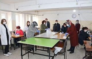 Halk Eğitim Merkezi maske üretimine başladı