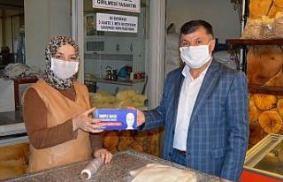 Havza’da yufka ve tatlıcılara maske