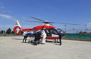 Helikopter ambulans bakımdan çıktı hastalar için...