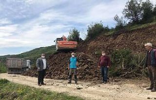 Heyelan bölgesinde hummalı çalışma